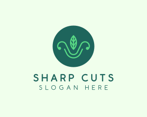 Green Organic Eco Leaf logo design