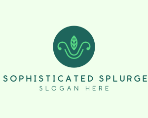 Green Organic Eco Leaf logo design