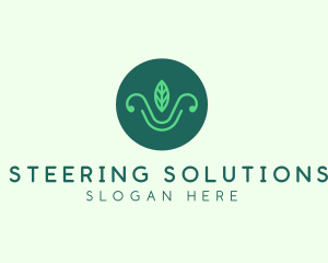 Green Organic Eco Leaf logo design