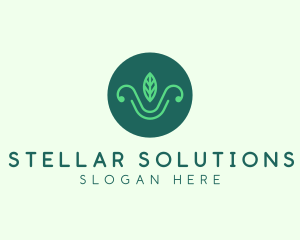 Green Organic Eco Leaf logo design