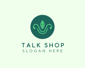 Green Organic Eco Leaf logo design