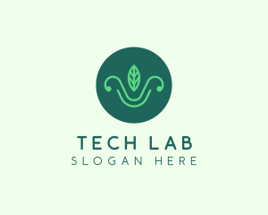 Green Organic Eco Leaf logo design