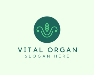 Green Organic Eco Leaf logo design