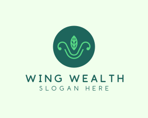 Green Organic Eco Leaf logo design