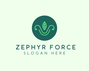 Green Organic Eco Leaf logo design