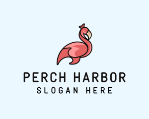 Perched Flamingo Wildlife logo
