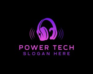 DJ Headset Lightning Audio Logo
