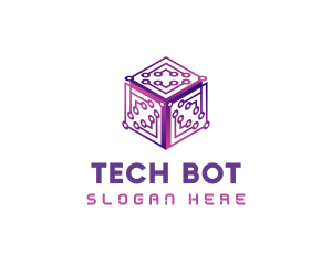 Tech AI Cube logo design