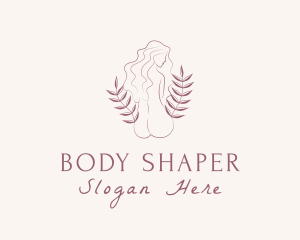 Beautiful Nude Woman Body logo design