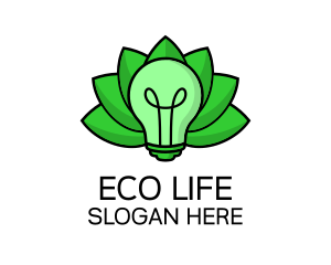 Eco Friendly Bulb  logo design