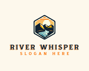Mountain River Sunset logo
