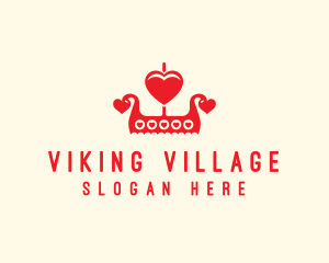 Viking Love Boat logo design