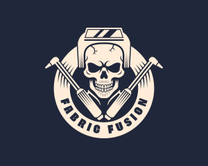 Skull Welding Fabrication logo design