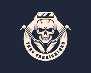 Skull Welding Fabrication logo design