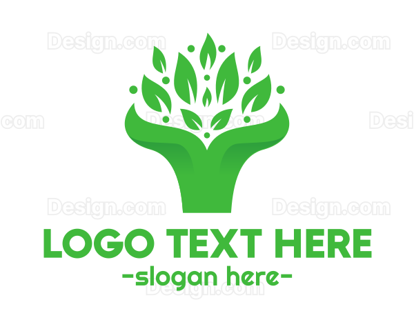 Green Leaf Bouquet Logo