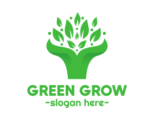 Green Leaf Bouquet  logo design