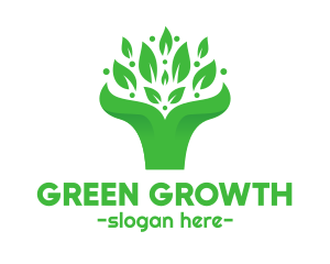 Green Leaf Bouquet  logo design