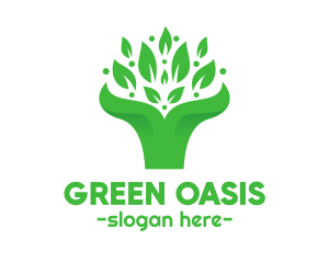 Green Leaf Bouquet  logo design