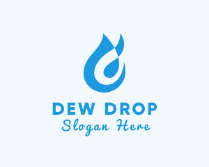 Modern Blue Water Drop logo design