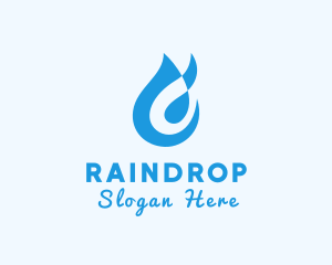 Modern Blue Water Drop logo design