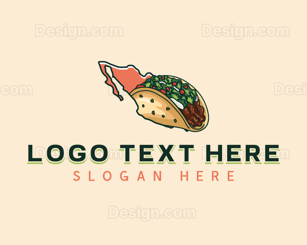 Mexican Taco Snack Logo