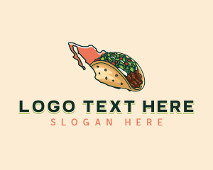 Mexican Taco Snack Logo