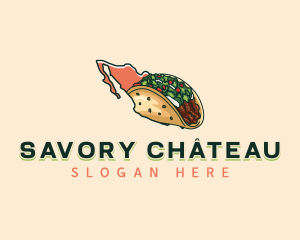 Mexican Taco Snack logo design