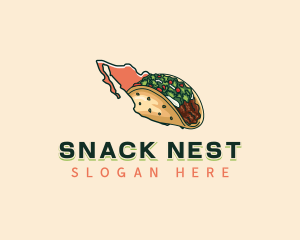 Mexican Taco Snack logo design