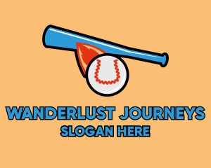 Fast Baseball Hit Logo