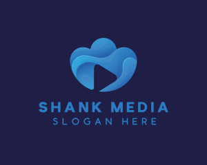 Cloud Video Media Play logo design