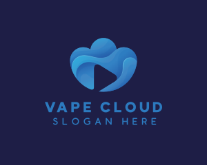 Cloud Video Media Play logo design