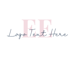 Elegant Cursive Letter logo design