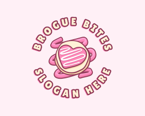 Heart Cookie Icing Bites logo design