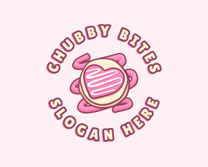 Heart Cookie Icing Bites logo design