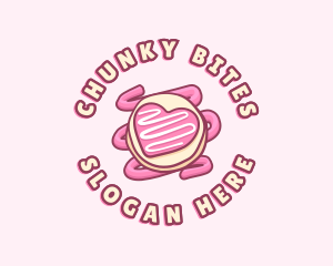 Heart Cookie Icing Bites logo design