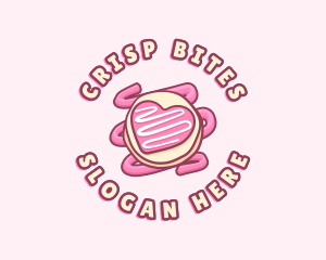 Heart Cookie Icing Bites logo design