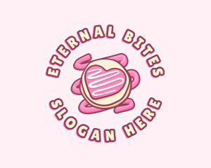 Heart Cookie Icing Bites logo design