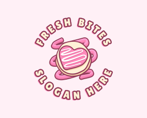 Heart Cookie Icing Bites logo design