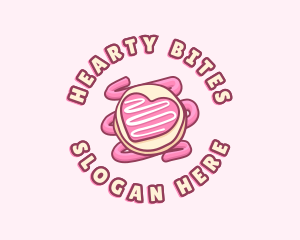 Heart Cookie Icing Bites logo design