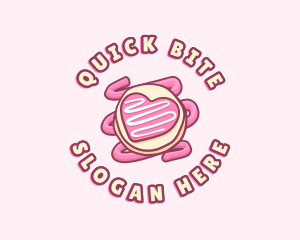 Heart Cookie Icing Bites logo design