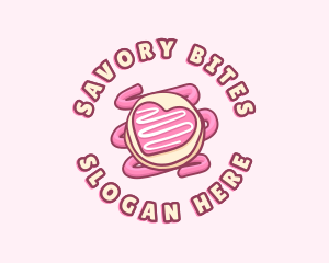 Heart Cookie Icing Bites logo design