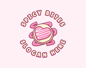 Heart Cookie Icing Bites logo design