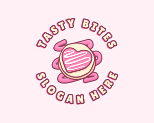 Heart Cookie Icing Bites logo design