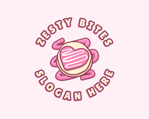 Heart Cookie Icing Bites logo design