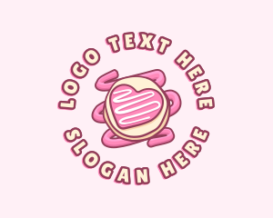 Sugar - Heart Cookie Icing logo design