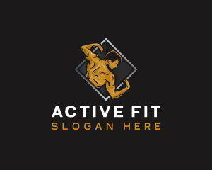 Gym Bodybuilder Fitness logo design