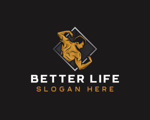 Gym Bodybuilder Fitness logo design