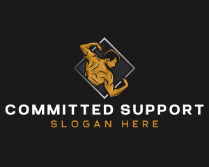 Gym Bodybuilder Fitness logo design