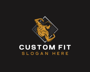 Gym Bodybuilder Fitness logo design