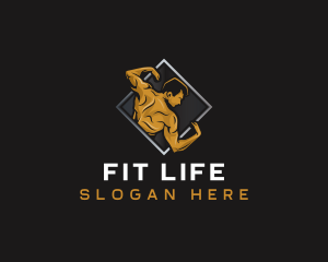 Gym Bodybuilder Fitness logo design